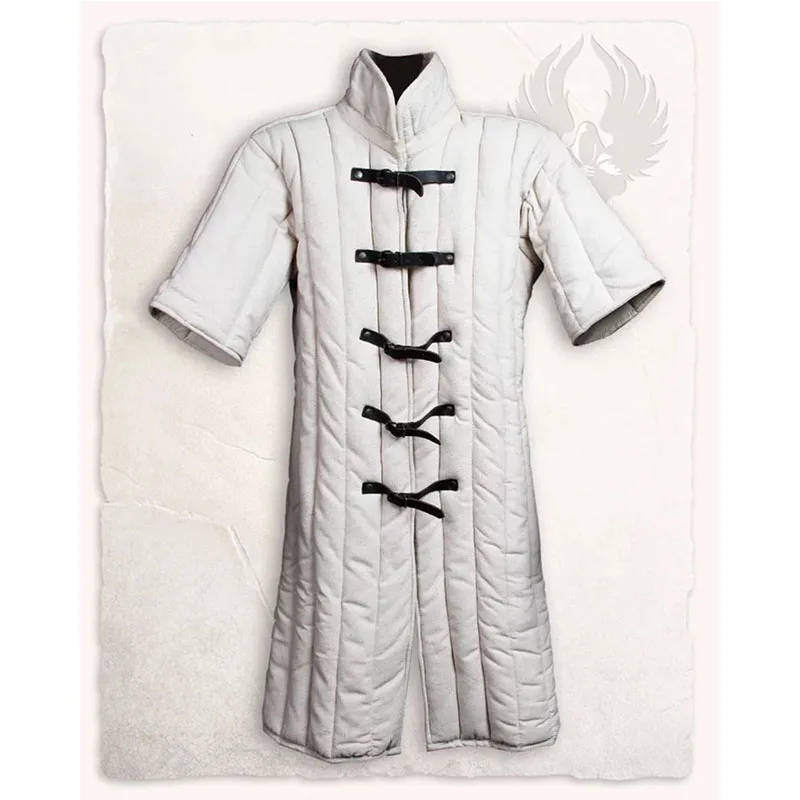 5XL средневековый мужской костюм рыцаря ларпа викинга Cos Gambeson Armor react мужская