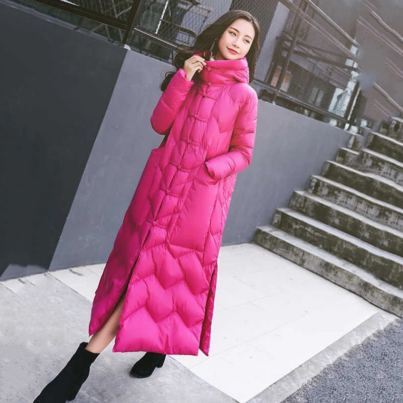 2019 женская зимняя куртка пальто хлопковое длинное теплое Свободное с капюшоном