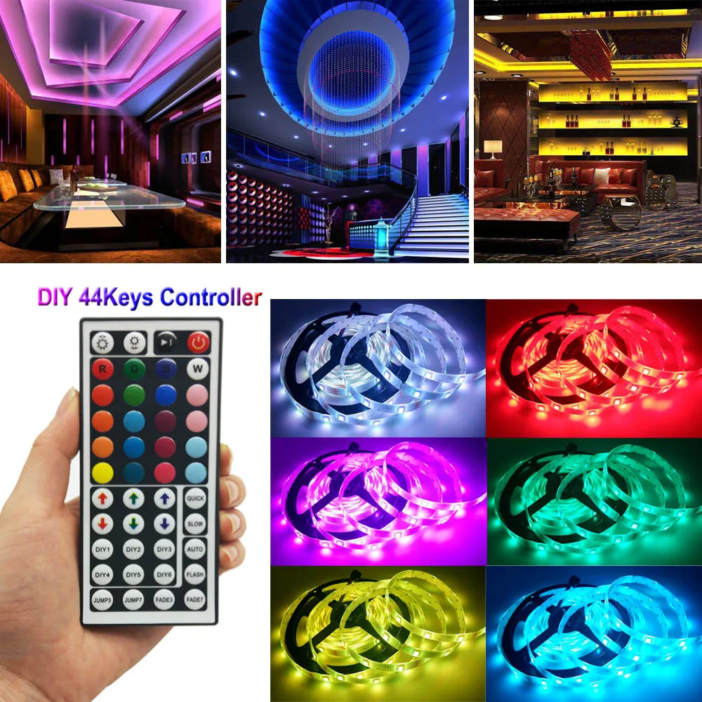 

Светодиодная лента, водонепроницаемая, IP65, RGB, 5 м, 2019