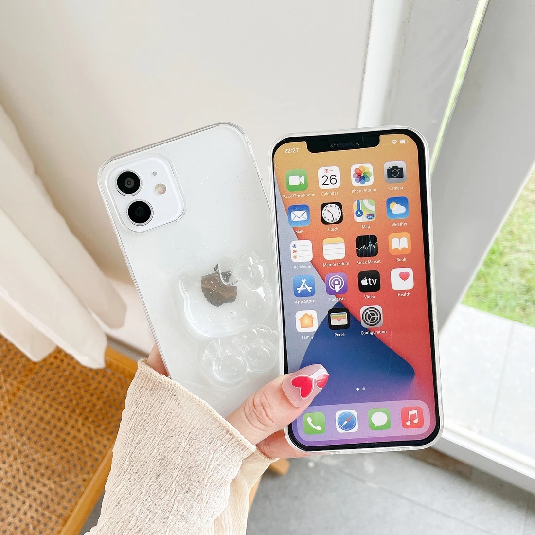 

3D мультяшный прозрачный телефонный чехол для iPhone 13Pro 12Pro 13 11 11Pro 13mini 11Promax 12 12mini 12Promax 13Promax XSMAX XR X XS
