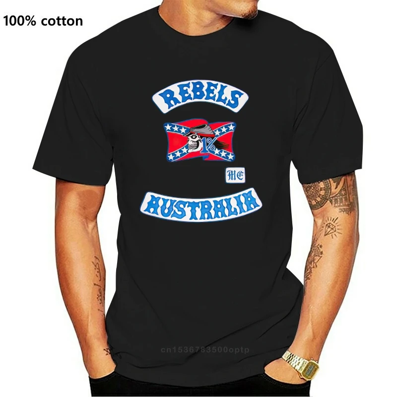 

Футболка Rebel Australia мотоциклетный клуб MC черная унисекс