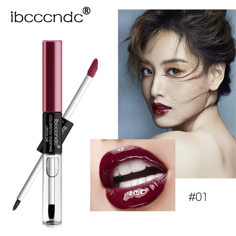 Ibccndc бренд двуглавый Матовая жидкая помада четко зеркальный эффект Плюшка