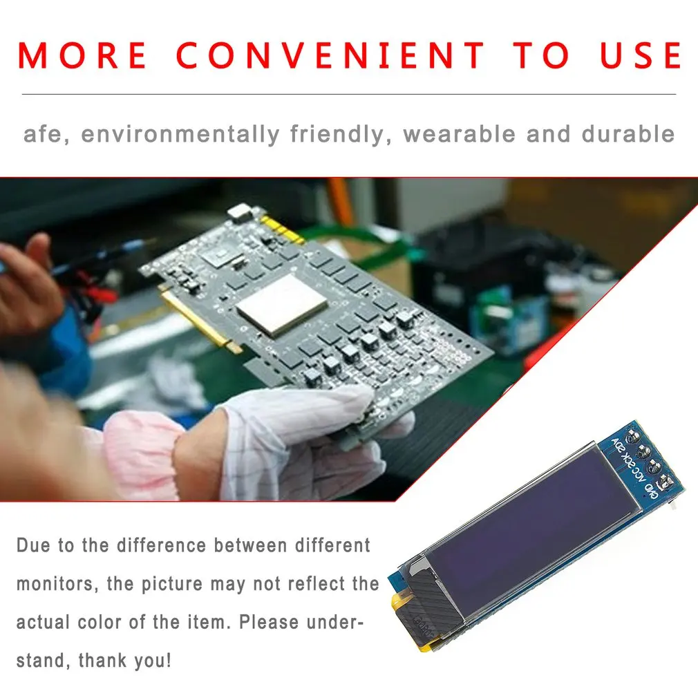 Плата SSD136 для Arduino Raspberry Pi SMT32 OLED Белый ЖК-дисплей 0 91 дюйма 6 контактов интерфейс IIC