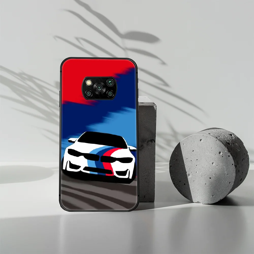 

Blue Red Sport Car M Blue Red Phone case Cover Hull For Xiaomi Mi A2 A3 8 9 9T Note 10 Se Lite Pro black Shell Soft Funda Luxury
