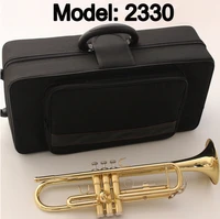 music fancier club bb trumpet 2330 gold lacquer music instruments profesional trumpets student included case mouthpiece