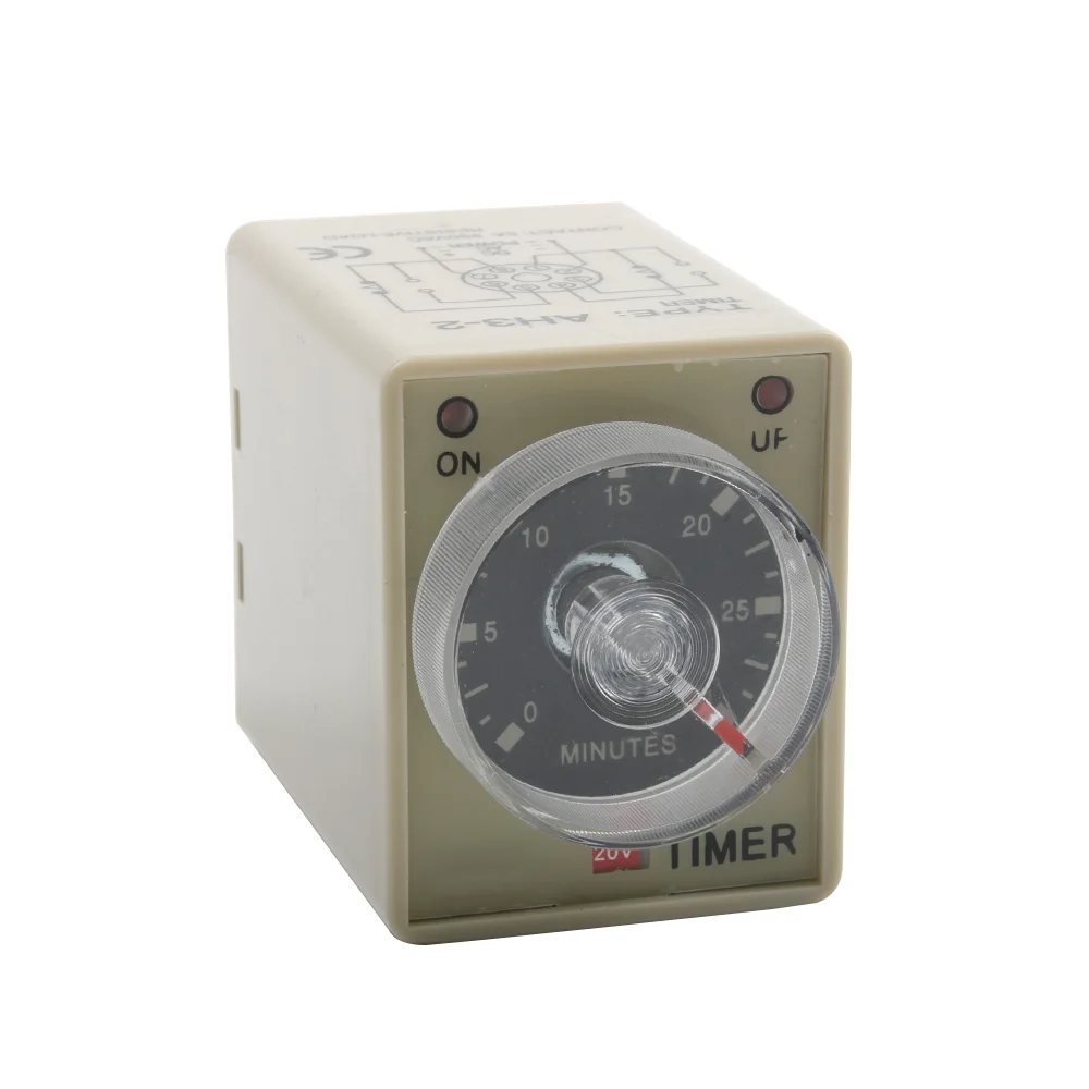 AH3-2 8 Pin DPDT 0-3 часа 3 H мощность на задержке таймер реле времени с многоконтактной штепсельной вилкой AC 110 V/380 V/220 V DC 24V