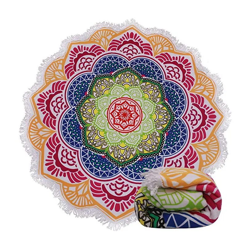 Микрофибра пляжное полотенце Мандала подушка коврик для йоги гобеленовое