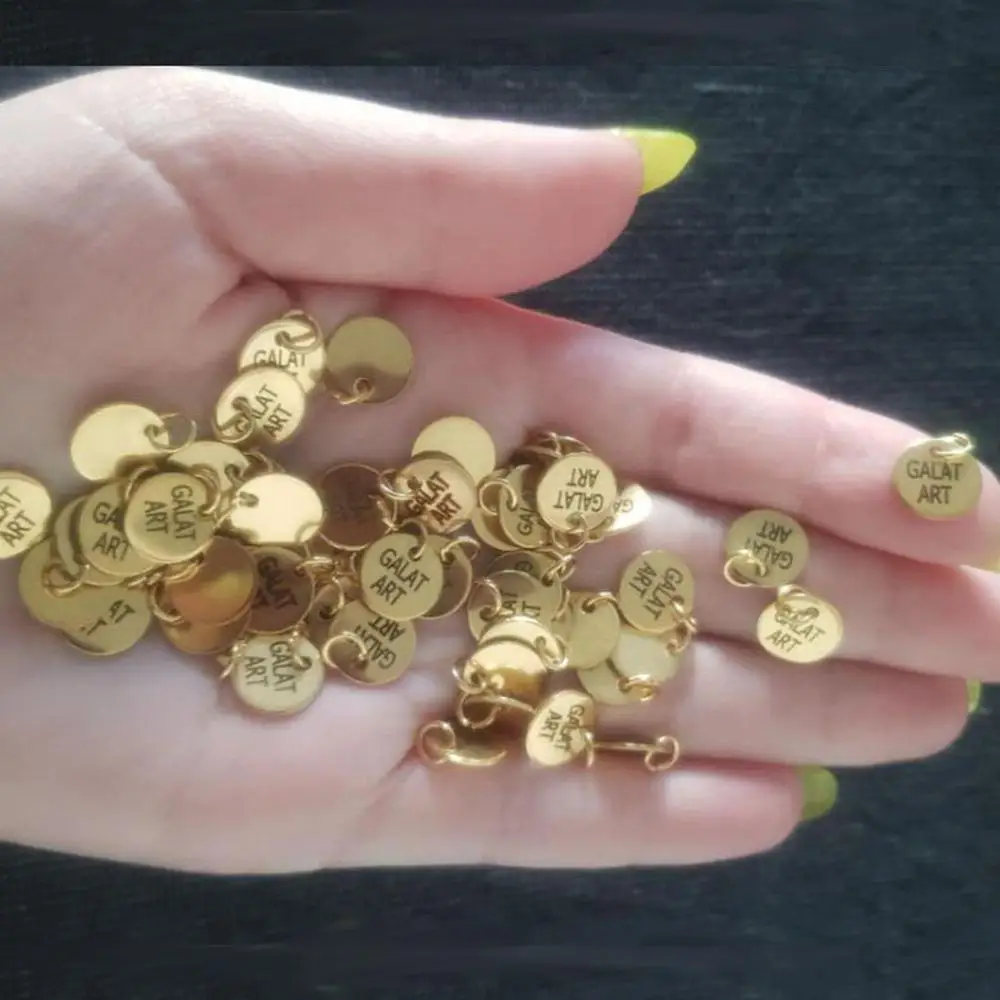 Небольшие этикетки из нержавеющей стали на заказ 30 шт. очаровательные ювелирные