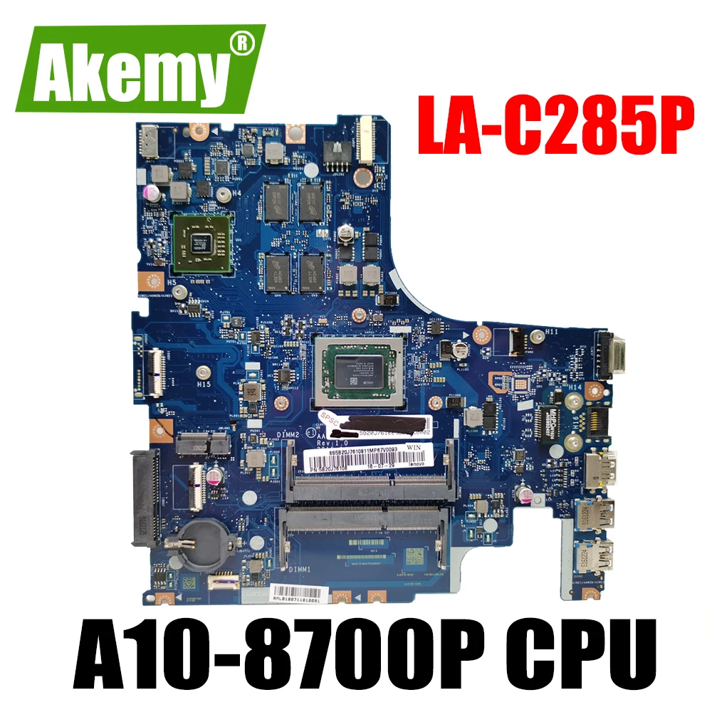 LA-C285P Mainboard  For Lenovo 500-15ACE 500-15ACZ     100%   A10-8700P 2GB-GPU
