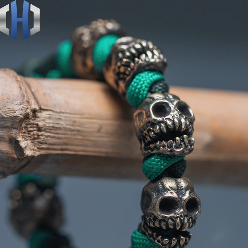 Beste Originele Freehand Schedel Armband Gepersonaliseerde Diy Armband Paraplu Edc Armband Geweven Survival Armband 9Pcs Schedel