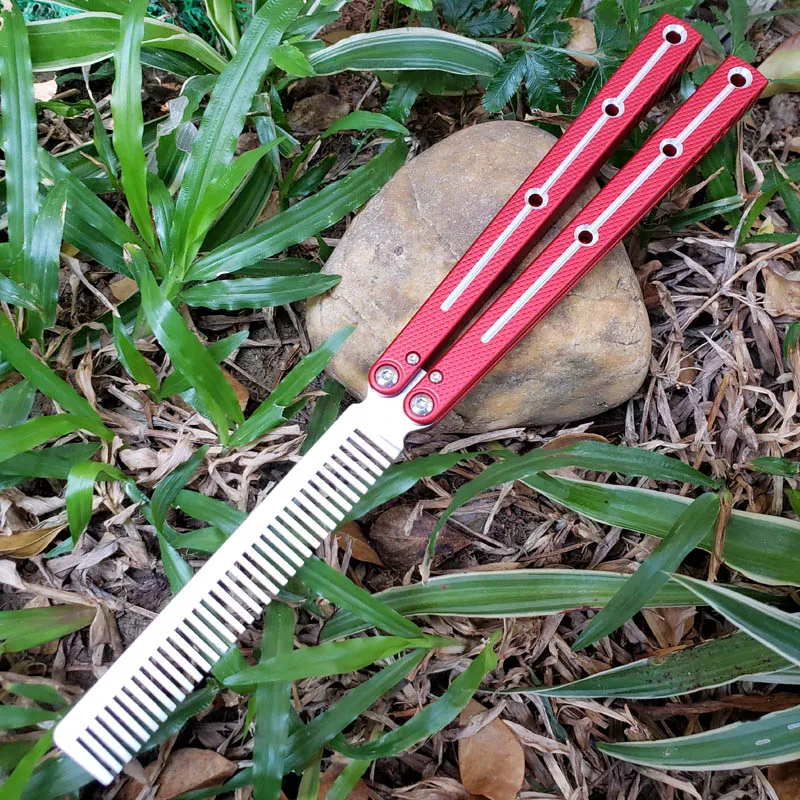 

Один красный высококачественный складной карманный нож с интегрированной алюминиевой ручкой для тренировок, не острый, для охоты, кемпинга...