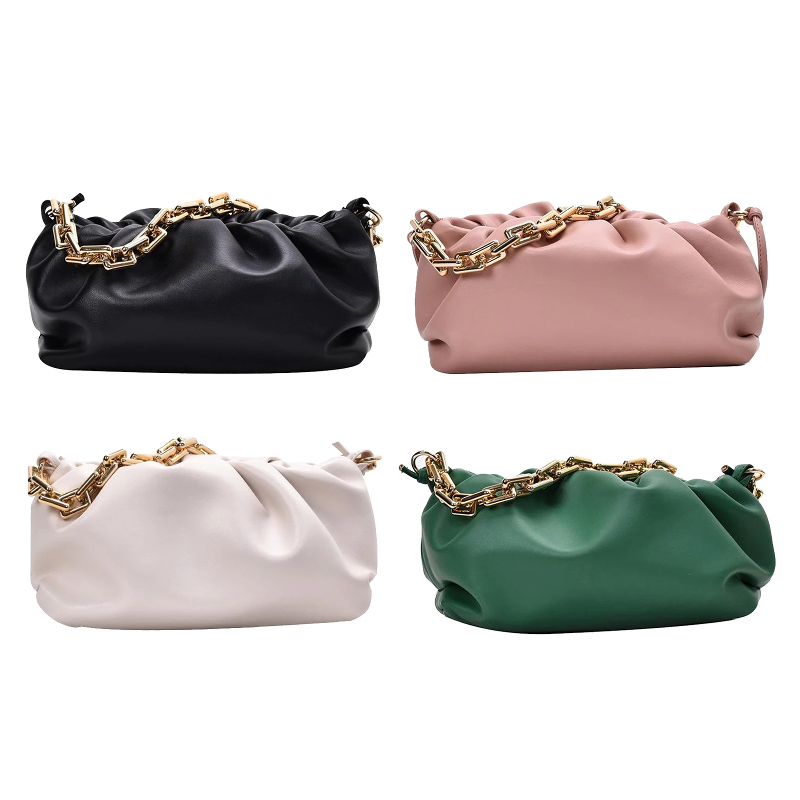 

Solid Color PU Women Designer Handbag Shoulder Bag Traveling School green