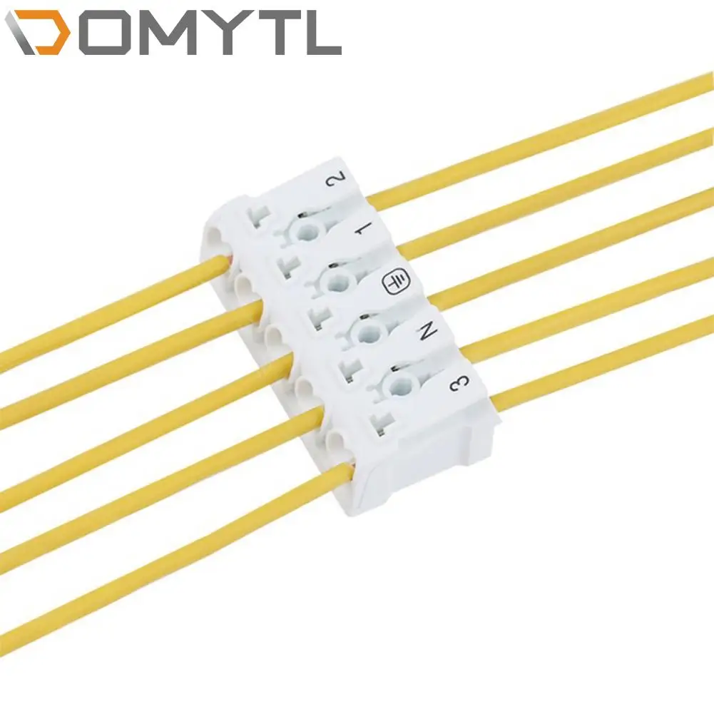 

10Pcs 5P Quick Connect Terminal Press Plug Wiring LED Lighting Push Connector
