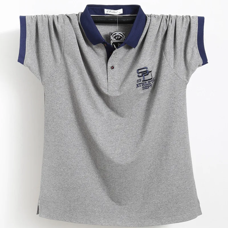 Рубашка-поло мужская с коротким рукавом х/б оверсайз M-3XL/4XL/5XL/6XL | Мужская одежда