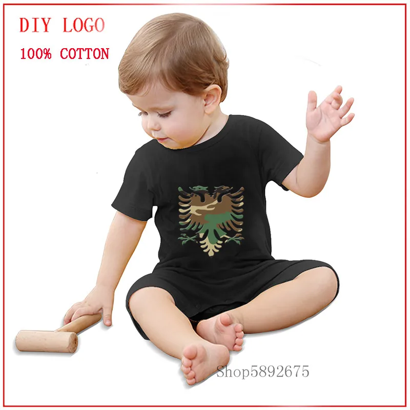 Камуфляжный костюм для малышей с албанским орлом мультяшный Детский комбинезон