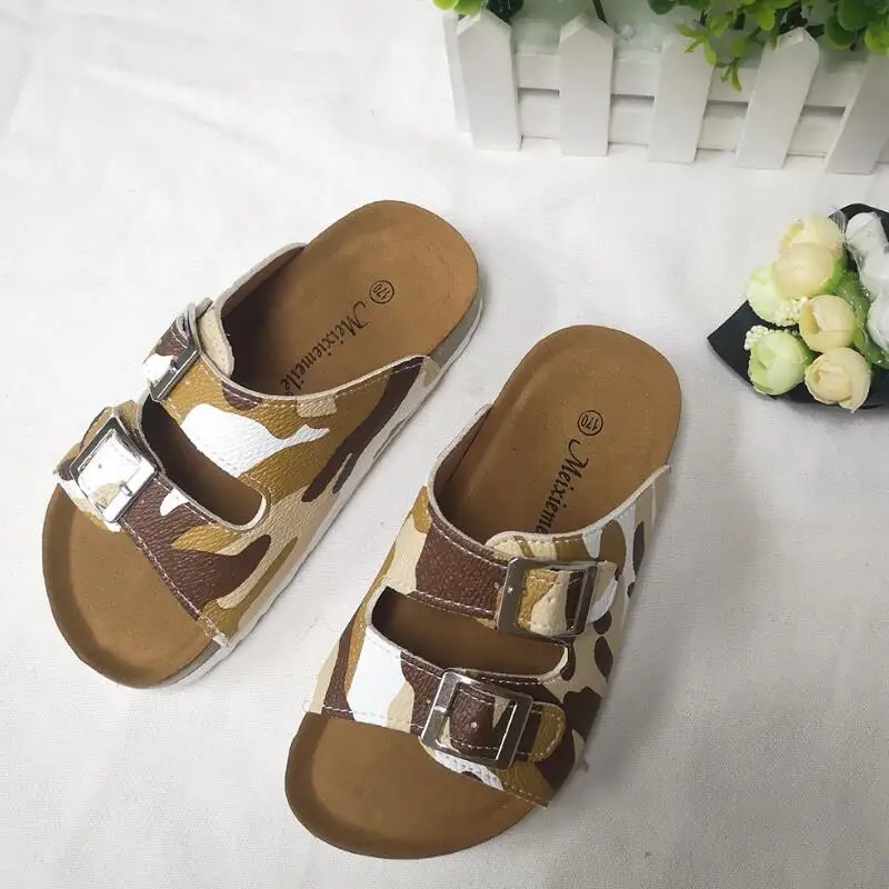 

Boys slippers children sandals 2019 summer new fashion camouflage children slippers baby leisure beach sandals Tree Wrasse
