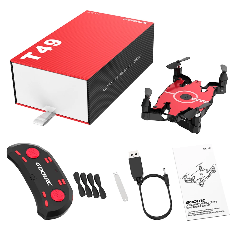 Набор T49 6-Axis Gyro WI-FI FPV RC складной Дрон HD Камера Квадрокоптер складной G-sensor RC селфи Карманный Дрон RTF RC игрушки подарок