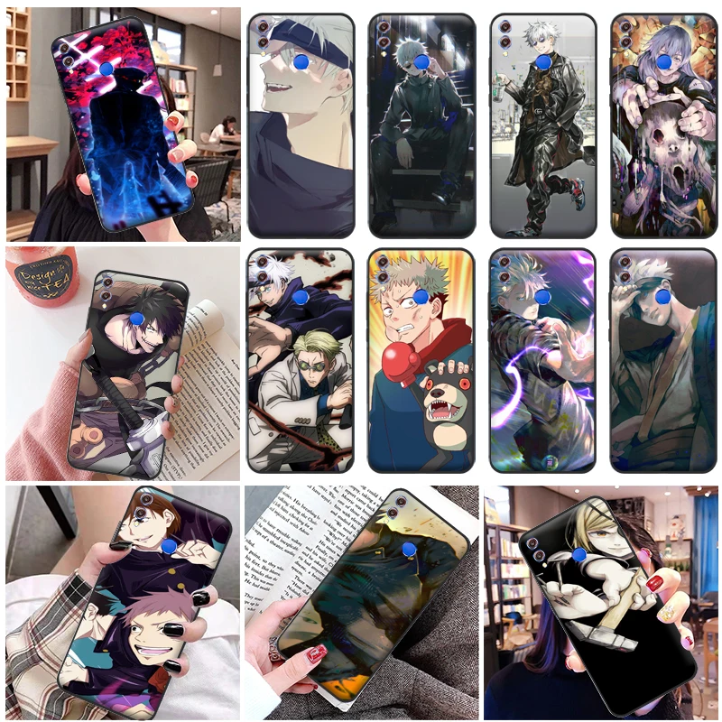 

Jujutsu Kaisen Satoru Gojo Yuji Itadori Sukuna Fushiguro Megumi Phone Case For Huawei Honor 8X 8C 7X Soft Cover Carcasa Cases