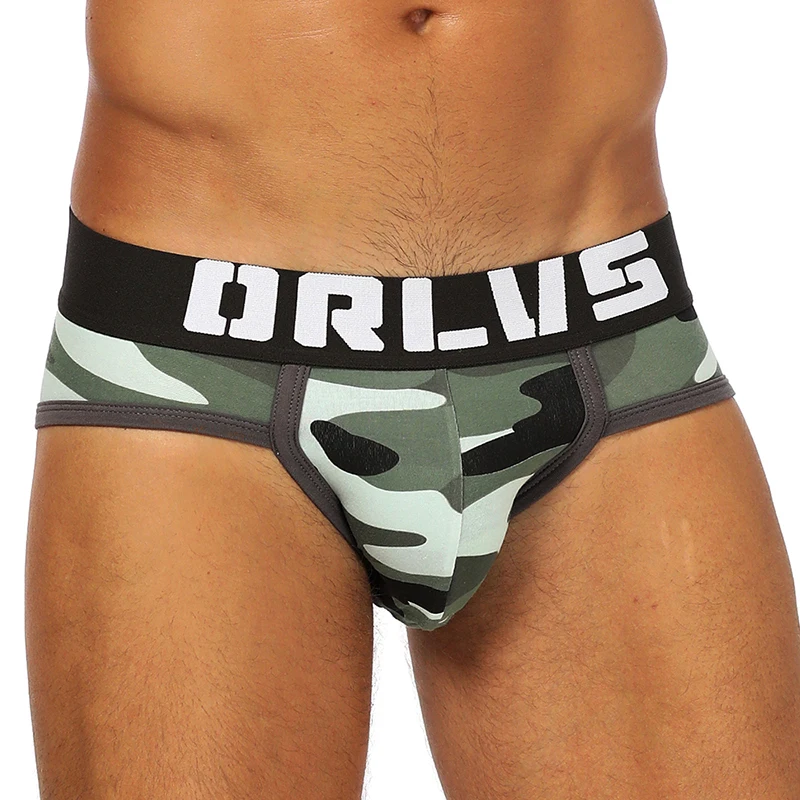 Сексуальные мужские плавки с камуфляжным принтом нижнее белье Стеклярус мешочек