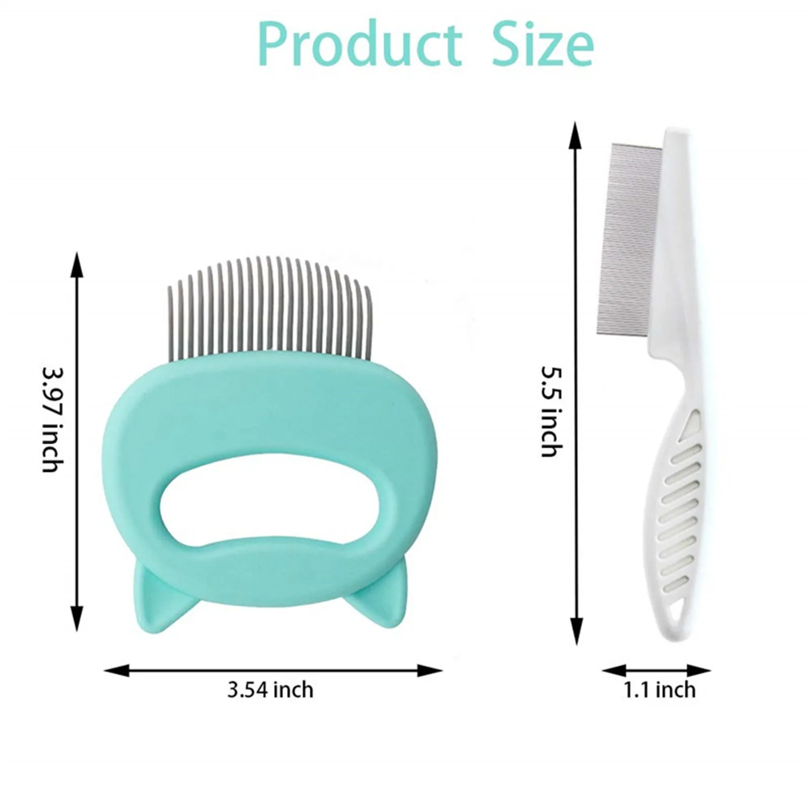 

Two-piece Set, Cat And Dog Cleaning Tool, Massage Comb, Pet Combing Brush Slicker Brush for Dog Tangled Hair Pet Grooming Tool