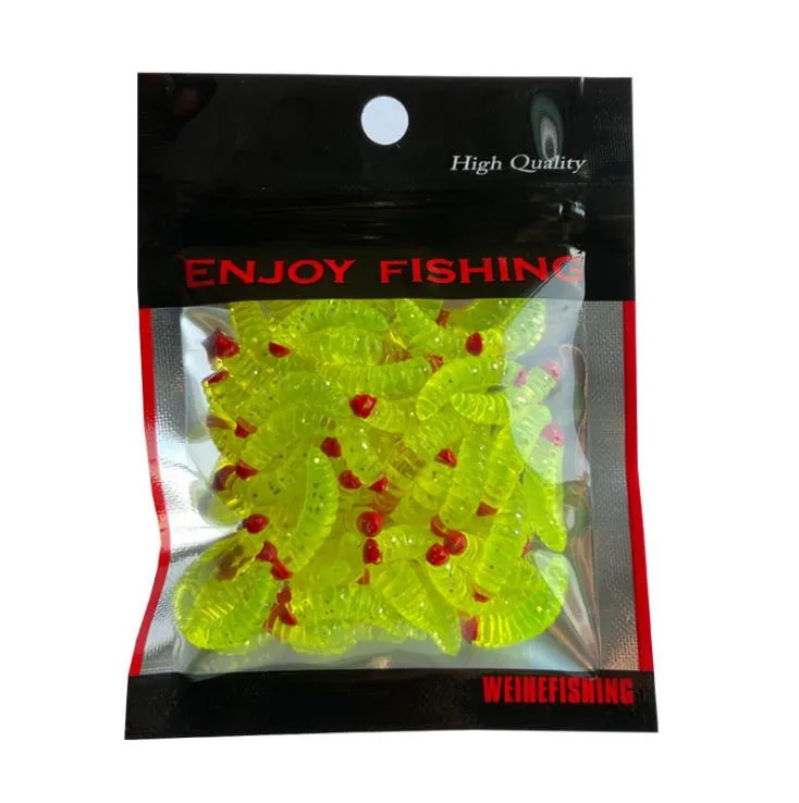 

4 colors pesca silicone baits Dip head breadworm fishing lure 2.4g/0.4cm isca artificial fishing accessories good for fishing