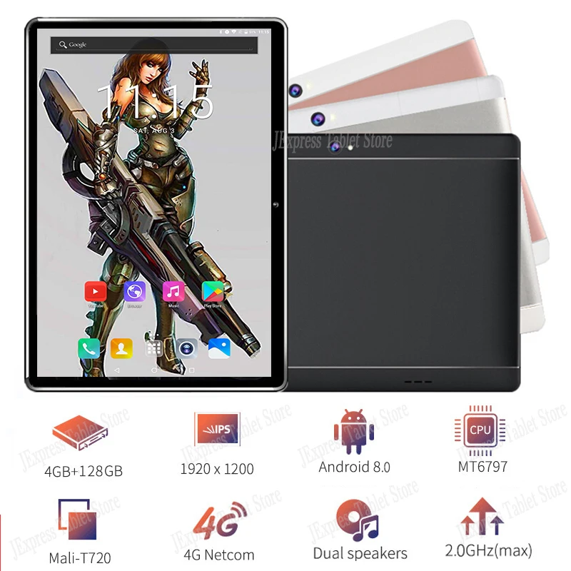 2019 DHL бесплатно 10 дюймов Android 8 0 планшеты PC 4 Гб ram 128 ГБ rom Deca Core 4G LTE две камеры 1920*1200