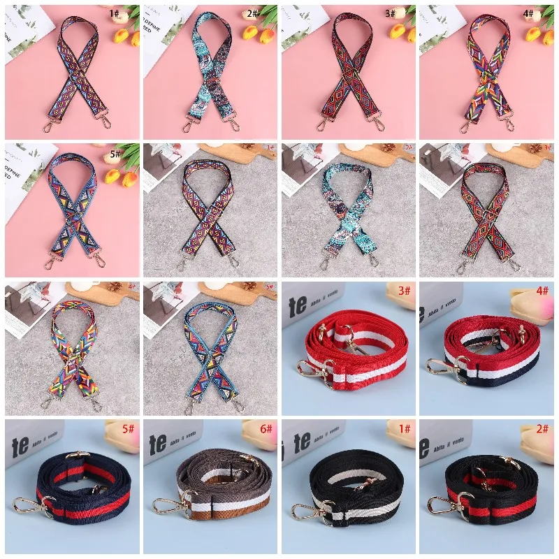 Nylon Replacement Wide Straps For Shoulder Handbag Crossbody Bags Women Colorful Fabric Shoulder Strap Lady Bag Accessories