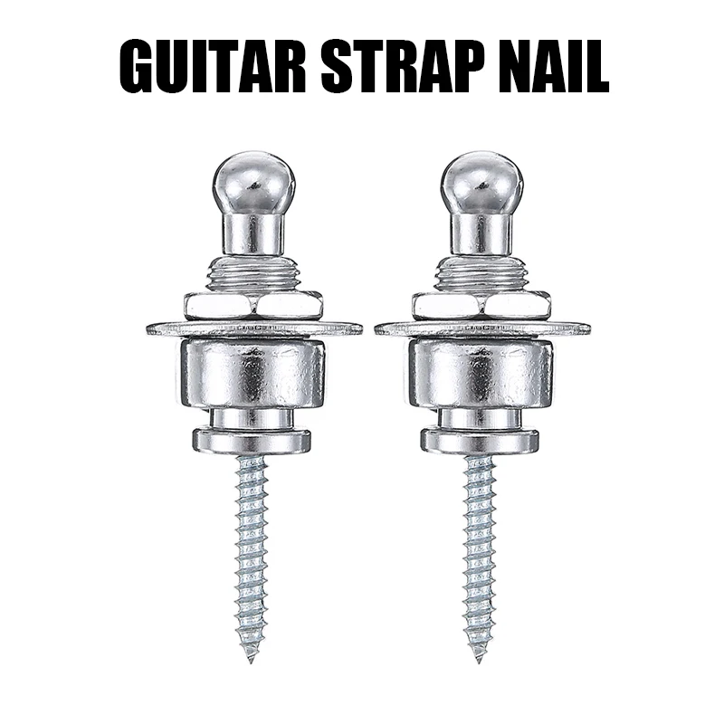 

2pcs Schaller Electric Acoustic Guitar Bass Strap Locks Buckle Copper Chrome Plated Guitars Strap Nail Lock Parts