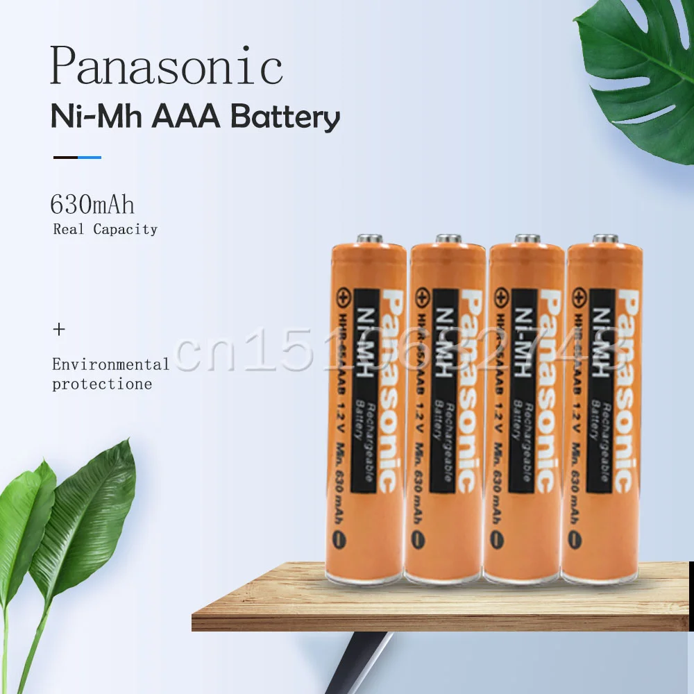 8 шт. Panasonic 1 2 V Ni MH nimh 630mAh AAA аккумуляторные батареи для беспроводного телефона