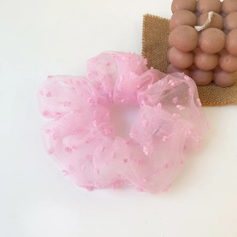 

Hairlyah Snowflake Women Girls Large Intestine Hair band Organza Hair Rope Elastic Ponytail Scrunchies Ornament Accessories