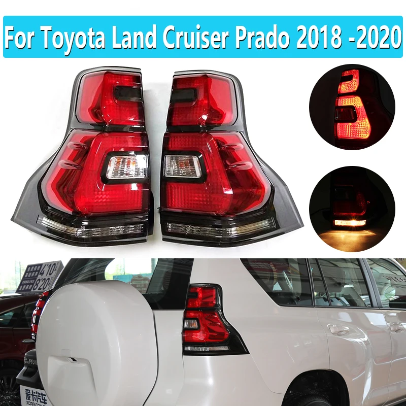 

Rear Tail Light For Toyota Land Cruiser Prado 2018 2019 2020 Series 150 FJ150 LC150 GRJ150 Brake Lamp With Wire Bulb
