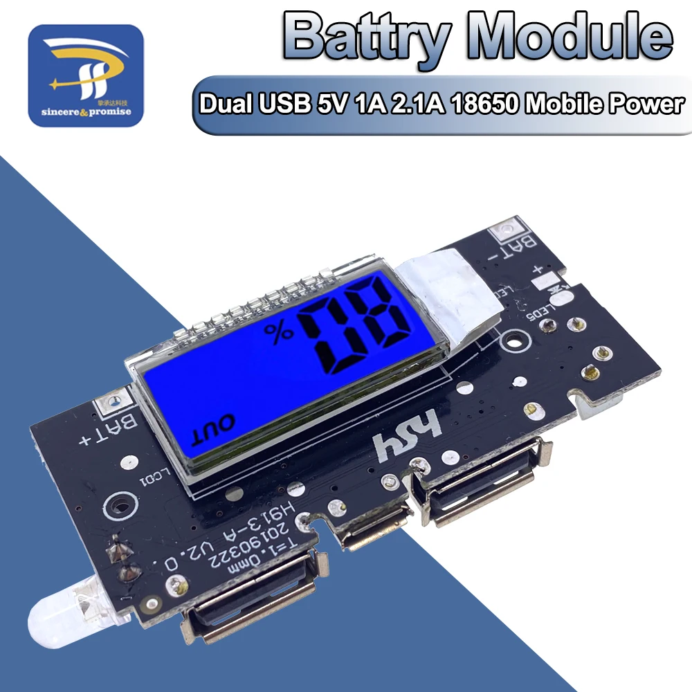Автоматическая защита! Двойной USB 5V 1A 2.1A мобильный Банк питания 18650 литиевая