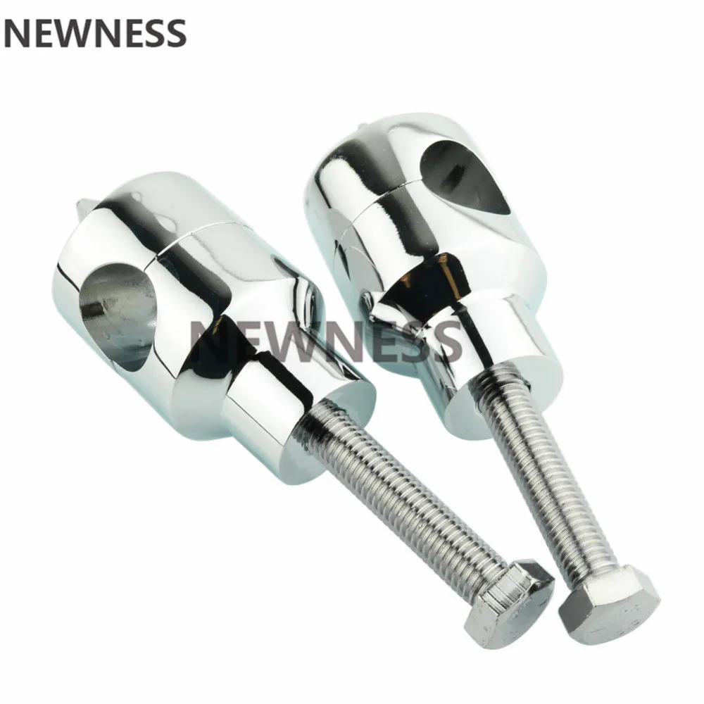 Универсальный хром черный круглый 1 &quot25 мм зажимы для руля Harley Yamaha Suzuki Honda Kawasaki