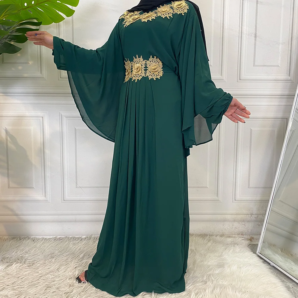 Модный Восточный Дубай Abaya мусульманский женский хиджаб платье кафтан Турция