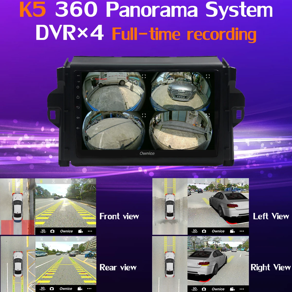 Панорамная камера на 360 ° Android 9,0 4G+ 64G SPDIF DSP CarPlay Автомобильный плеер для Toyota Fortuner gps радио головное устройство