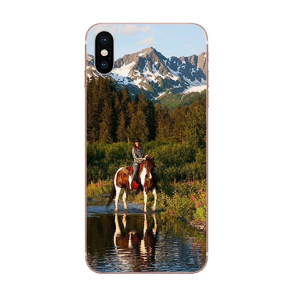 Coque Shell For Galaxy J1 J2 J3 J330 J4 J5 J6 J7 J730 J8 2015 2016 2017 2018 mini Pro Horse Silhouette On Mountain Range | Мобильные
