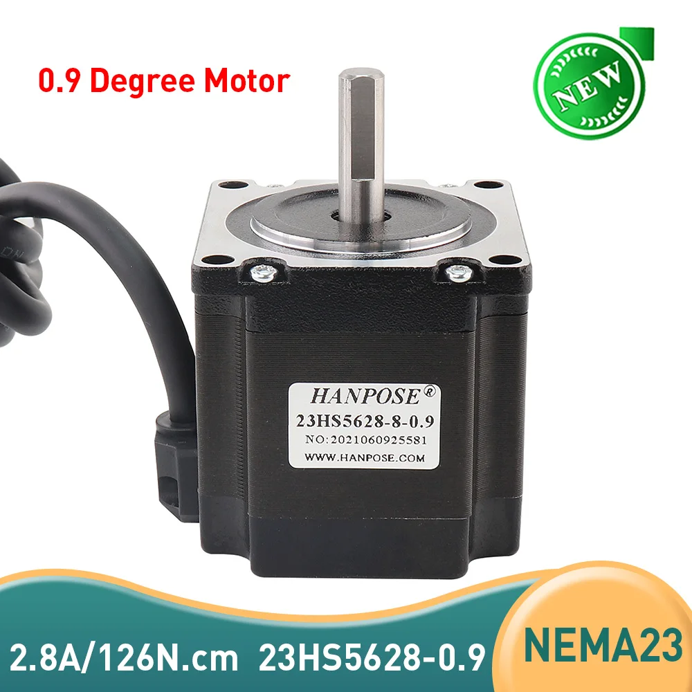 

1PCS Nema23 Stepper Motor 23HS5628-0.9 degrees 2.8A 126N.CM 4-lead 57 Series motor for ISO CNC Laser Grind Foam Plasma Cut