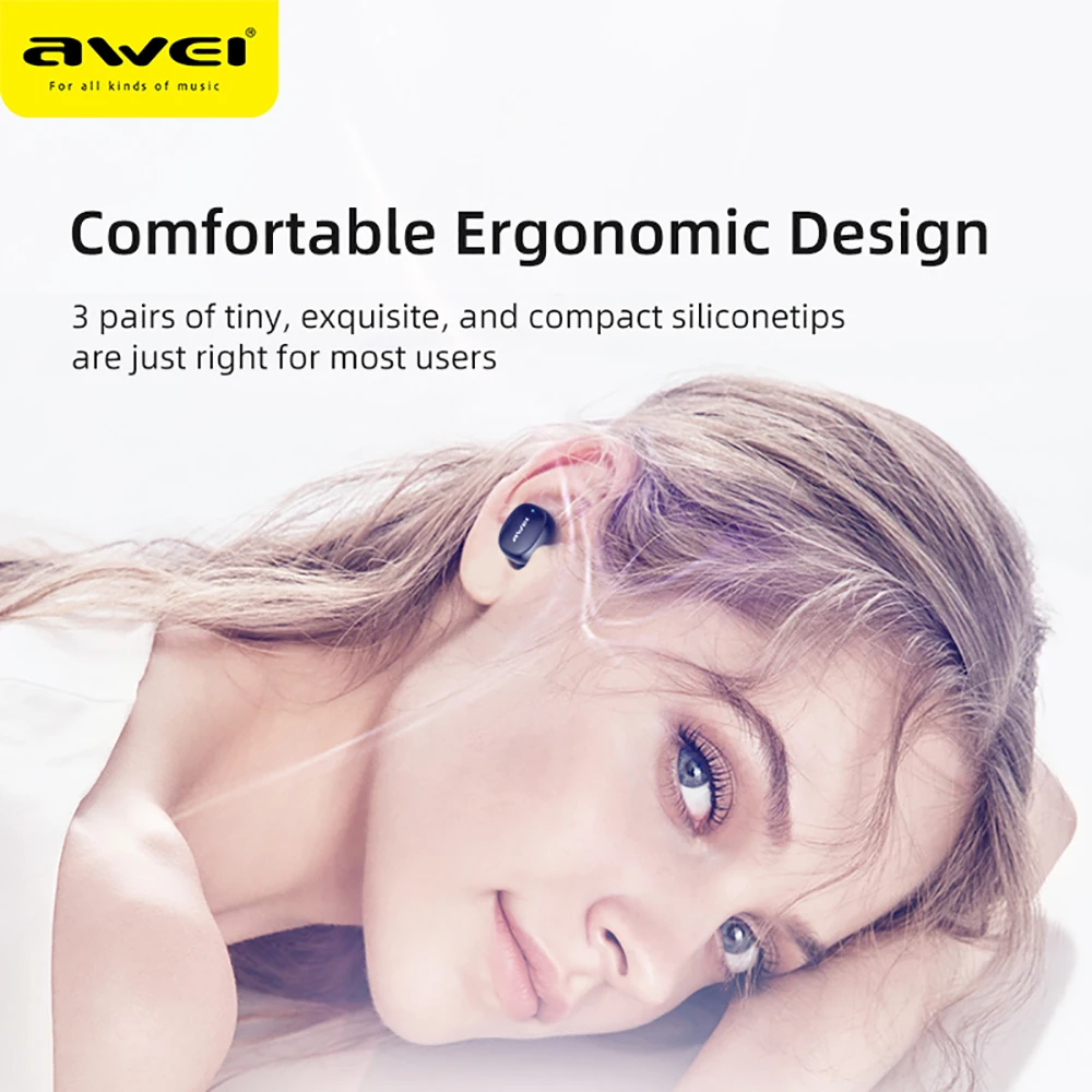 Наушники вкладыши Awei наушники TWS с 5 0 Touch Сенсор Bluetooth Автоматическое Сопряжение