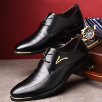 2021 mens leather shoes fashion pointed toe lace up mens business casual shoes oxfords dress shoes big size 39 48