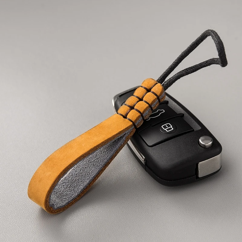 Брелок ручной работы из воловьей кожи универсальный автомобильный брелок с