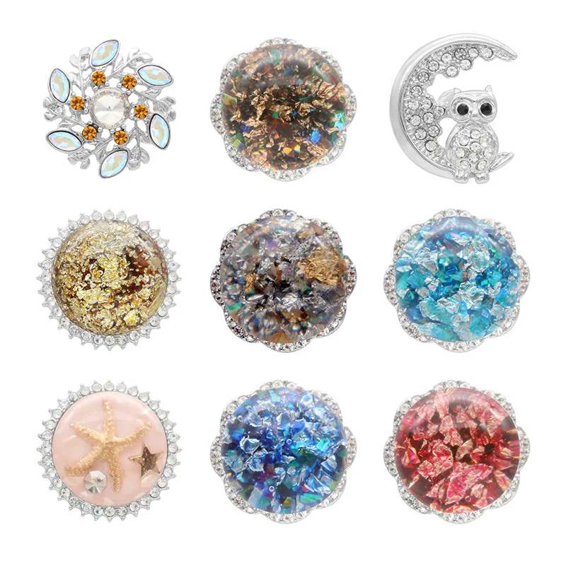 

Стразы, цветок 20 мм, металлические кнопки, ювелирные изделия, DIY браслет KD1071