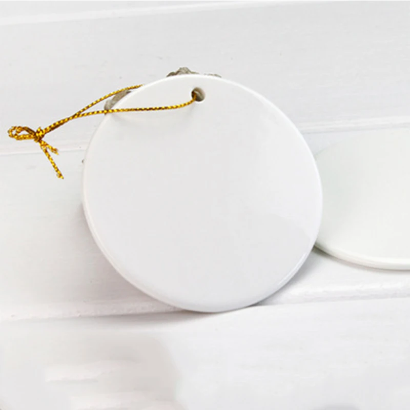 

100 шт./партия, круглые белые заготовки для украшения ёлки