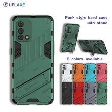 Shockproof Casing for OPPO A74 A53 A93 Punk Back Cover Hard Case with Kickstand