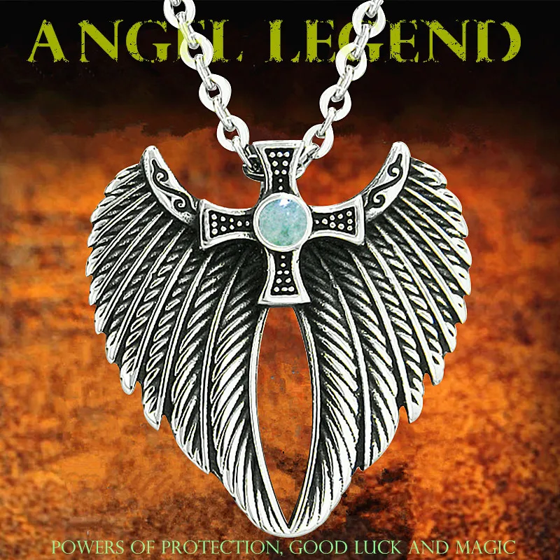 KLDY подвеска в виде крыла ангела для женщин и мужчин нержавеющая сталь викинговый