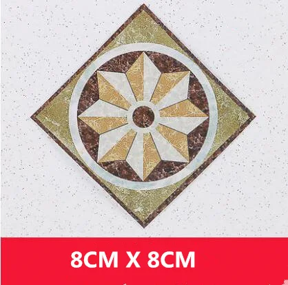 8CM X8CM 20 шт., европейская самоклеящаяся напольная мозаичная плитка, стикер s, водонепроницаемая Керамическая Настенная Наклейка, обои для домашнего декора, строительный инструмент - Цвет: 8CM X8CM