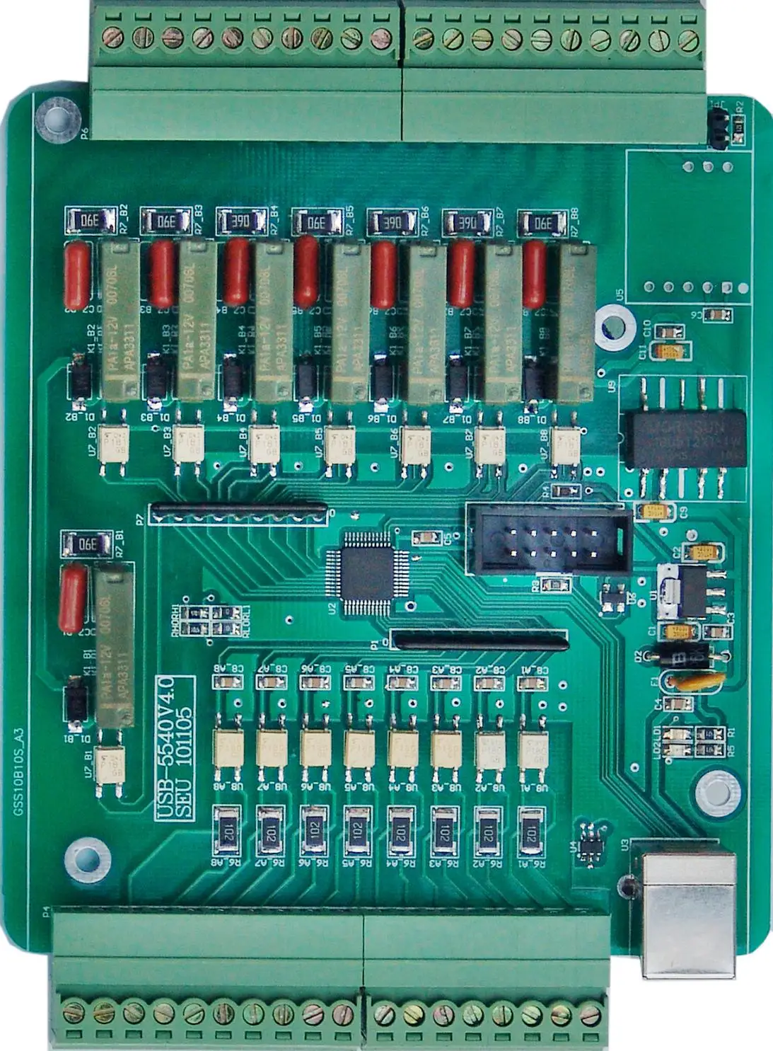 

USB-5540 8-channel Isolated Digital Input, 8-channel Isolated Relay Output