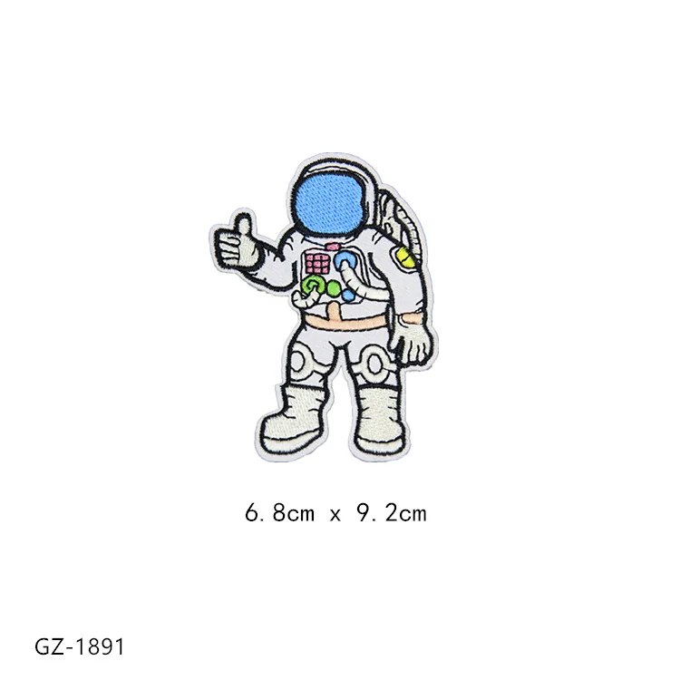 Модные патчи с вышивкой в виде летающей тарелки астронавтом для джинсов пальто