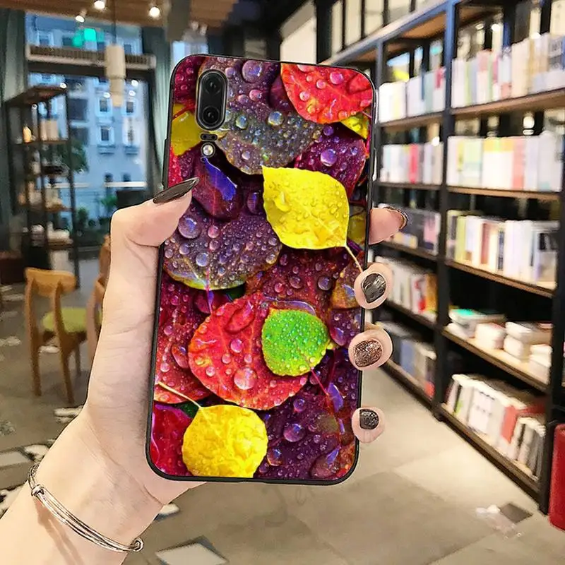 

Ladybug leaf color plant universal painting Phone Case For Huawei honor Mate P 10 20 30 40 Pro 10i 9 10 20 8 x Lite