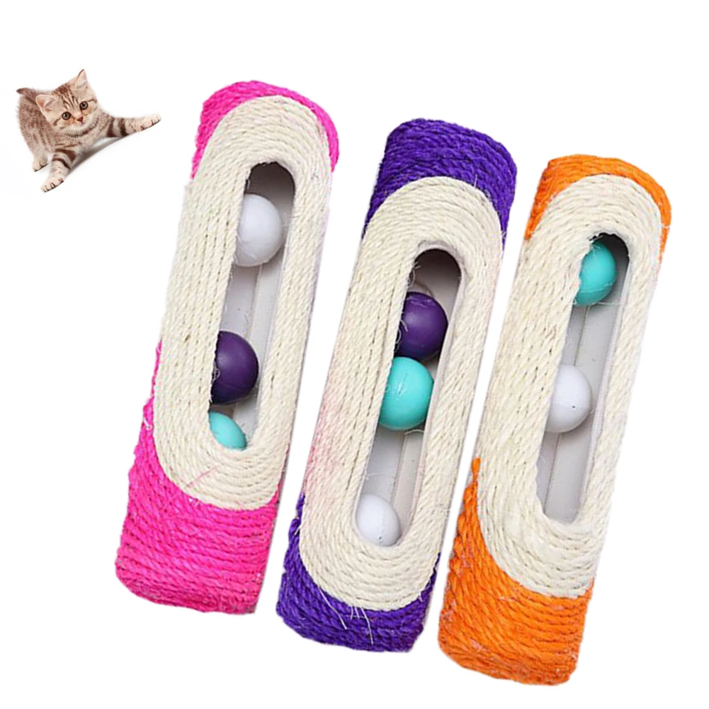 

New Cat Scratch Foot Protection Board Climbing Three Ball cat tower With Long Roller Pet Toy Sisal Furniture Protection Cat Tree