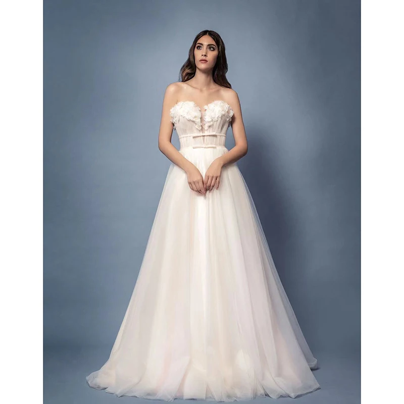 

Pink Celebrity Sexy Mesh Flowers Appliques Strapless Women Formal Dress Elegant Lady Long Wedding Party Evening Vestidos LF316